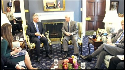 Thaçi pritet nga zv.presidenti amerikan, Pence - Top Channel Albania - News - Lajme