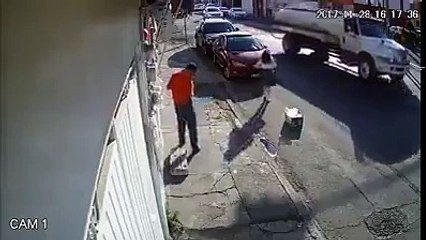 Woman flung off by unseen force