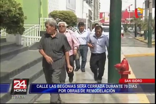 San Isidro: cerrarán calle las Begonias por 70 días debido a obras de remodelación