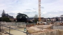 Vue d'ensemble du chantier de la future piscine du Carrousel