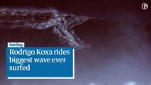 Il bat le record du monde en surfant la plus grosse vague de tous les temps