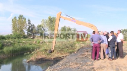 Report TV - Lezhë, ministri Peleshi inspekton pastrimin e shtretërve të lumenjve