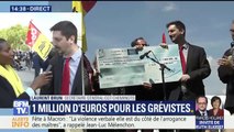 Comment sera distribué le chèque d'1 million d'euros remis aux cheminots grévistes?