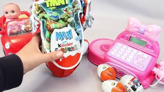 Glitter Slime Powder Water Clay DIY & Kinder Joy Surprise Eggs Baby Doll Cash Register Toys