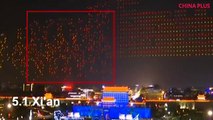 Out of control drones fell from the sky during a live-streaming performance on May 1 at the City Wall International Cultural Festival in Xi'an, Shaanxi Province