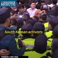 7pm Maghrib Minute: South Korean activists scuffle with police over forced labor worker statue