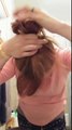 Easy 5 Minute Messy Bun Hair tutorial