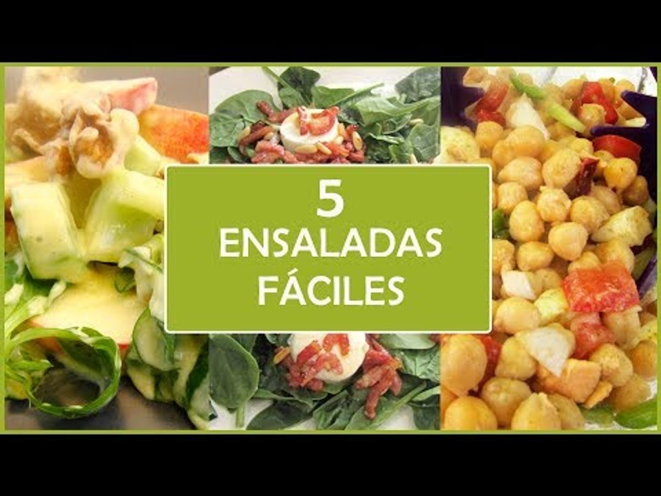5 Recetas de ENSALADAS fáciles y rápidas