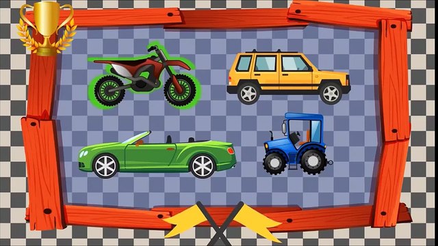 Мультики для малышей - Без перерыва - Учим цвета: Желтый и Зеленый - Мультики про машинки