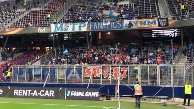 Salzbourg-OM : les supporters olympiens entrent dans la Red Bull Arena