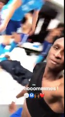 Les Marseillais qui font la fête dans le vestiaire après la qualif' en finale !