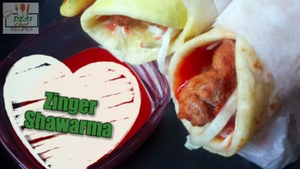 ZINGER SHAWARMA HOME MADE EASY RECIPE / HOW TO MAKE SHAWARMA
