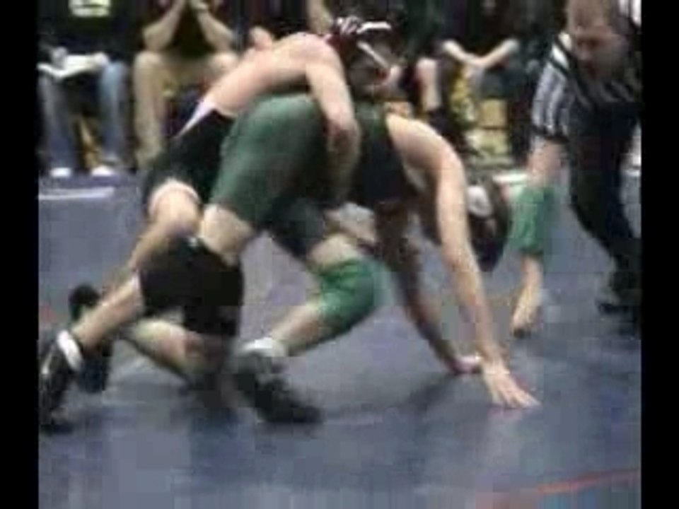 Green singlet wrestler