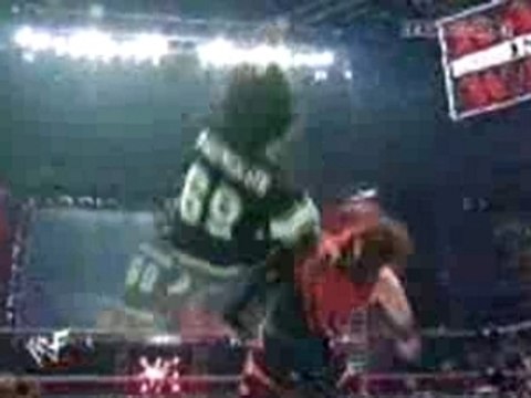 WWE - Kane chokeslams X-Pac with force