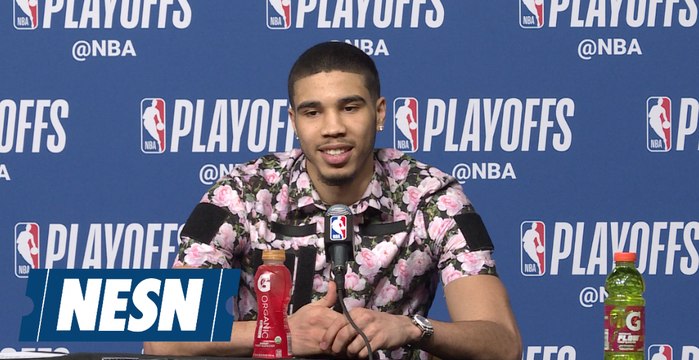 Jayson Tatum recaps his rookie role in tonights Game 2 of the NBA Playoffs