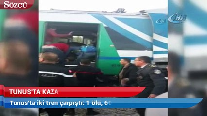 Tunus'ta iki tren çarpıştı 1 ölü, 60 yaralı