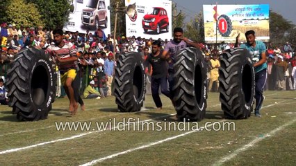 Racing giant tractor tyres in India!