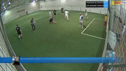 But de Sébastien  (10-10) - POMPIERS DE CHAUVIGNY Vs LES MAISONS TRADITIONS - 03/05/18 20:00