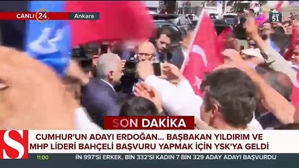 Başbakan Yıldırım ve MHP Lideri Bahçeli YSK�ya geldi