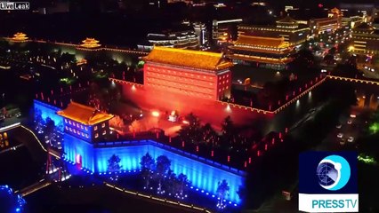 1300 drone ile yapılan gösteri