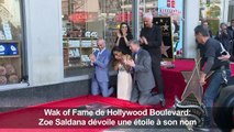 L'actrice Zoe Saldana honorée à Hollywood