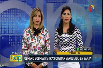 Trujillo: obrero salva de morir tras ser sepultado en zanja