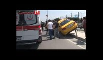 Direksiyon başında uyuşturucu kullanan taksi sürücüsü trafiği birbirine kattı