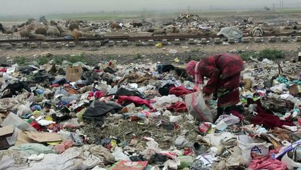 Rakkalı çocuklar zamanlarını okul yerine çöplüklerde geçiriyor - SURİYE