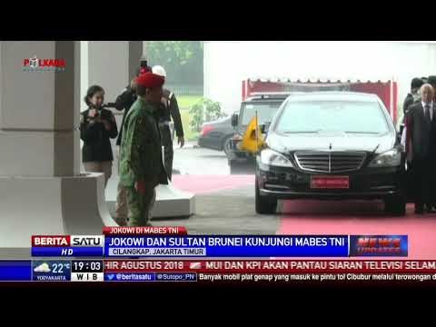 Jokowi dan Sultan Bolkiah Kunjungi Mabes TNI di Cilangkap