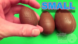 Learn Sizes with Surprise Eggs! Opening Kinder Surprise Egg and HUGE JUMBO Mystery Chocolate Eggs! 7