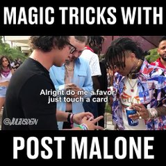 Post Malone couldn't believe some of these tricks! Julius Dein