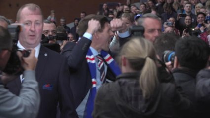 Download Video: Steven Gerrard parades in front of Rangers fans at Ibrox