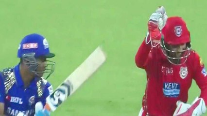 IPL 2018, KXIP vs MI : Evin Lewis out for 10 runs, Mujeeb Ur Rahman Strikes | वनइंडिया हिंदी