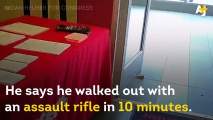How many minutes did it take this army vet to buy a deadly assault rifle?