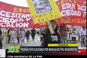 Congreso: reacciones por presencia de prosenderistas en marcha del Día del Trabajador