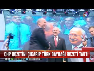 Yakasına Türk bayraklı rozeti takan Muharrem İnce Geleceğimizi geri alacağız