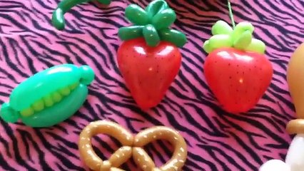 Balloon Strawberries! (Balloon Twisting Food #1)