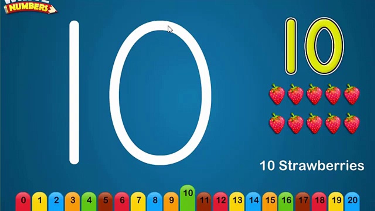 Writing Numbers 1 to 20 | Learn How to Count | Nursery Rhymes