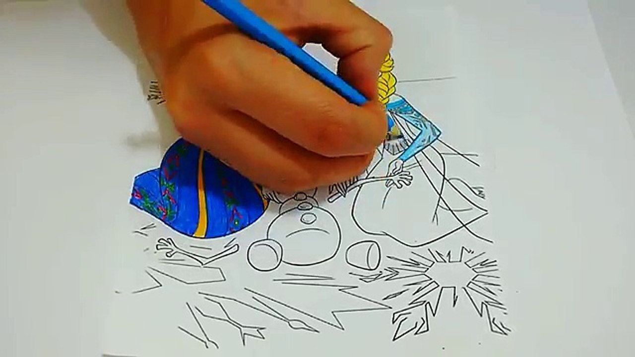 Disney Frozen Rainha Elsa e Princesa Anna Fazendo o Olaf Desenho Completo 2016 - BrinksToysKids