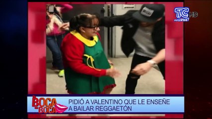 "La chilindrina" aprende a bailar reggaeton