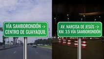 Puente #Guayaquil  #Samborondón: un recorrido en ambos sentidos muestra el tiempo que se demoraba una persona en llegar a estas localidades  . ¿Le ocurría lo