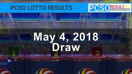 PCSO Lotto Results Today May 4, 2018 (6/58, 6/45, 4D, Swertres, STL & EZ2)