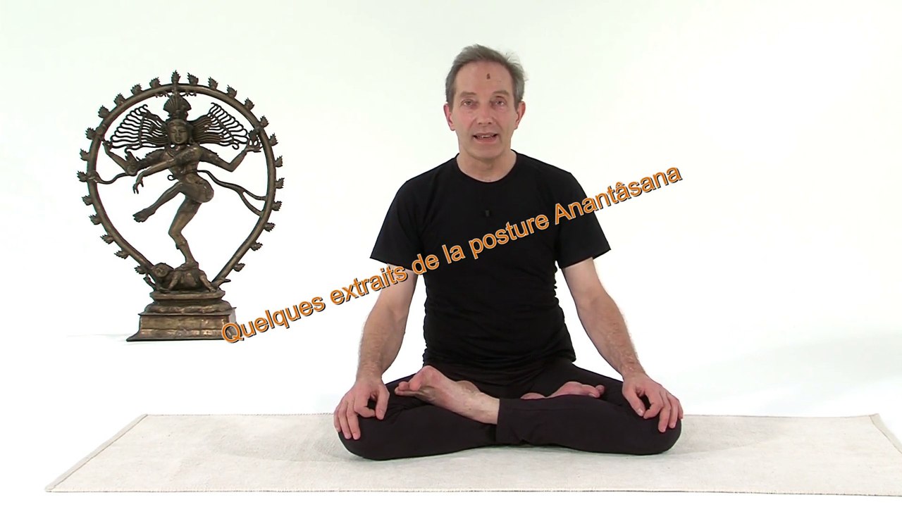 Posture du yoga - Position de la félicité - Anantasana