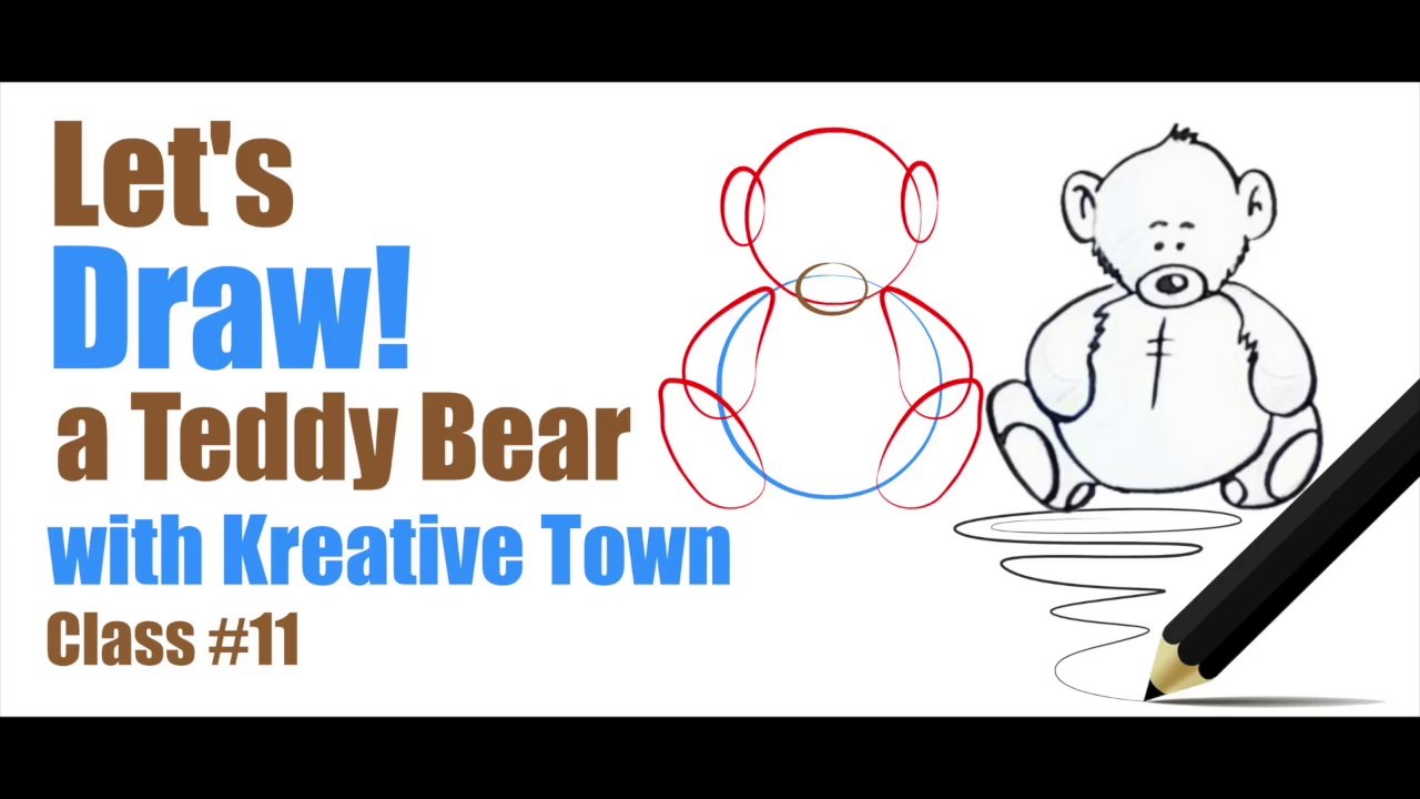 Let's draw a teddy bear