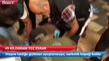 Stepne lastiğe gizlenen uyuşturucu, narkotik köpeği tarafından bulundu