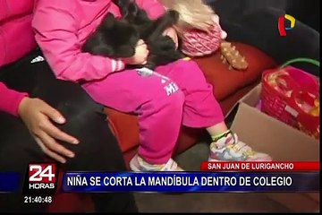 SJL: niña se corta el rostro en clases y colegio no da explicaciones