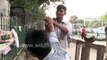 Neck crack by Indian roadside barber,  during head massage,  can be unadvisable