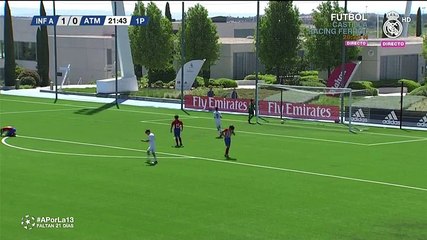 Golazo del hijo de Julen Guerrero con el infantil A del Real Madrid desde 25 metros