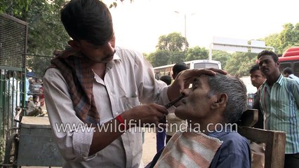 Hair cut and shave in India