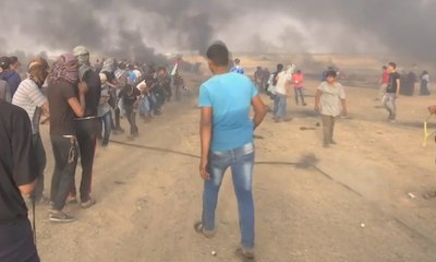 Unjuk Rasa Warga Palestina dan Tentara Israel Ricuh